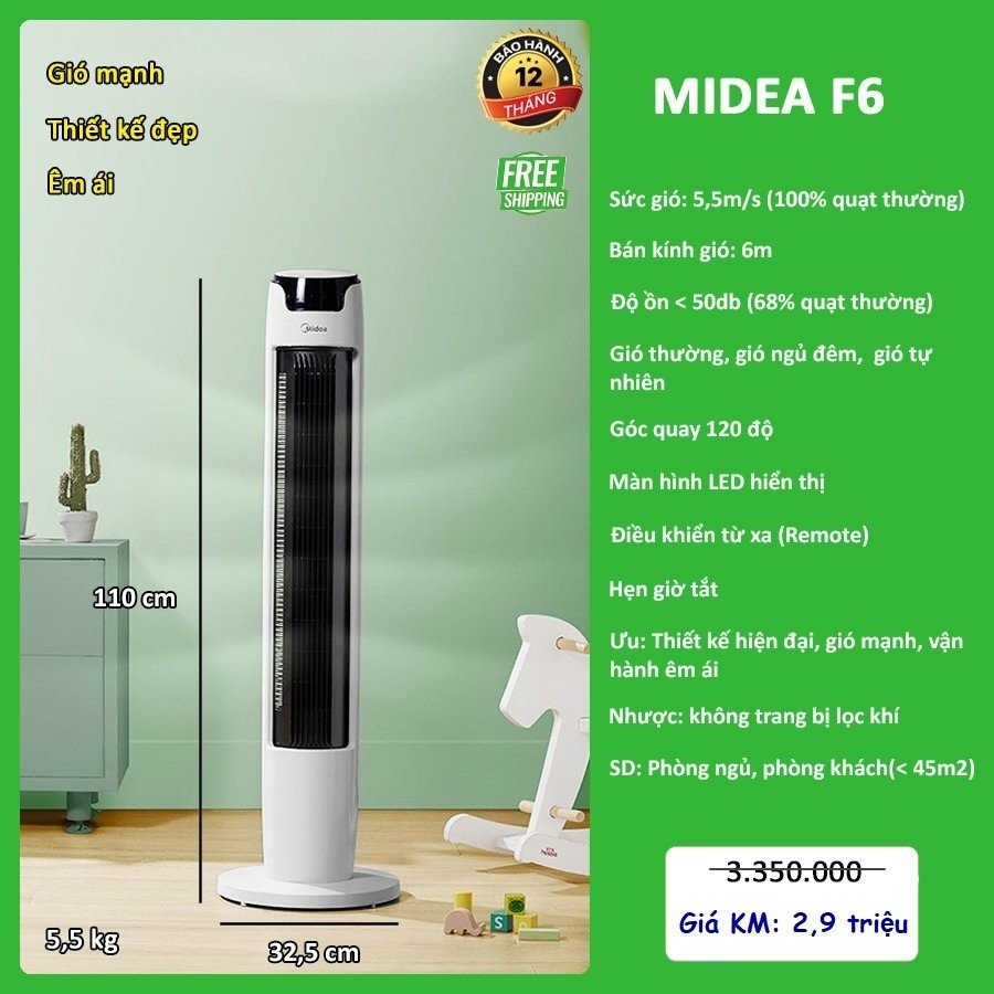Quạt tháp Midea F6