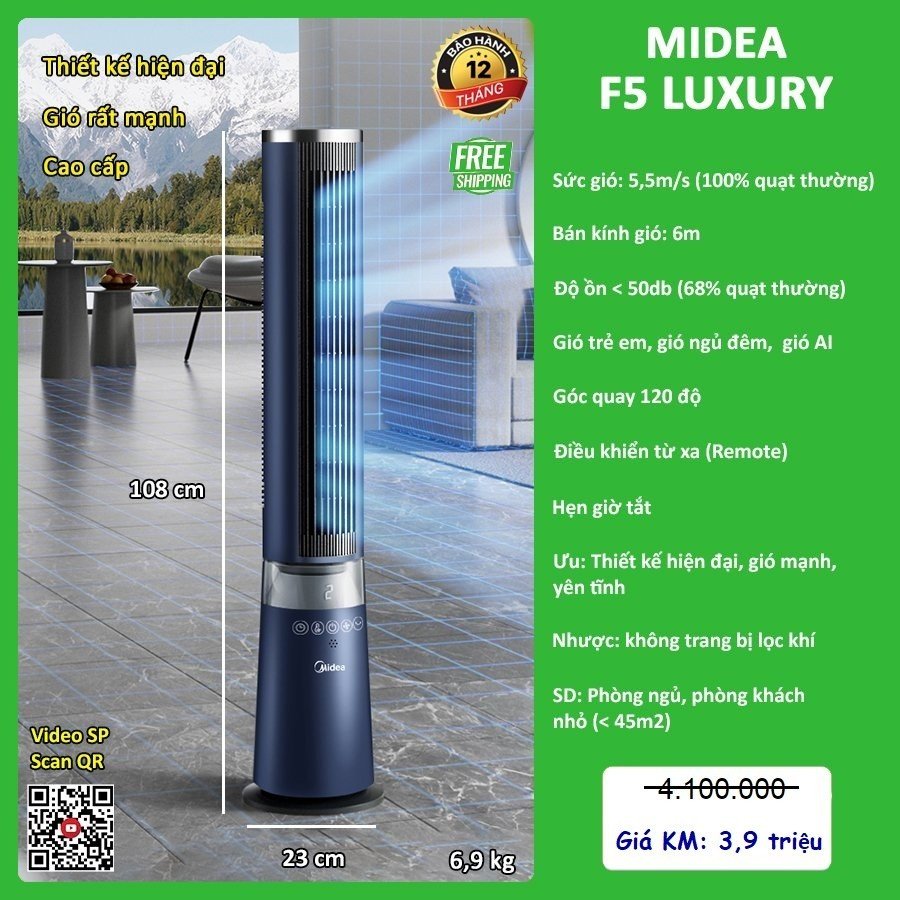 Quạt tháp Midea F5 Luxury
