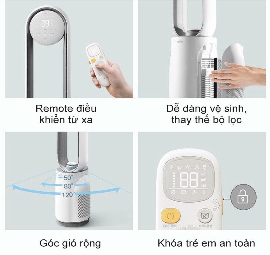 Quạt Không Cánh Keheal A4 New 2023